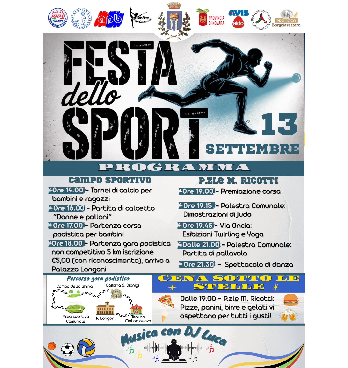 Locandina festa dello sport AVIS Borgolavezzaro